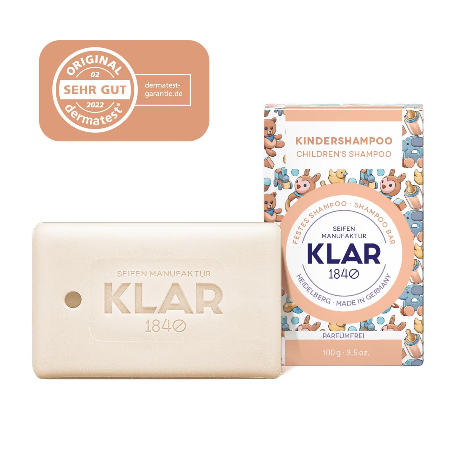 Kinder 100g (parfumfrei) - festes Shampoo